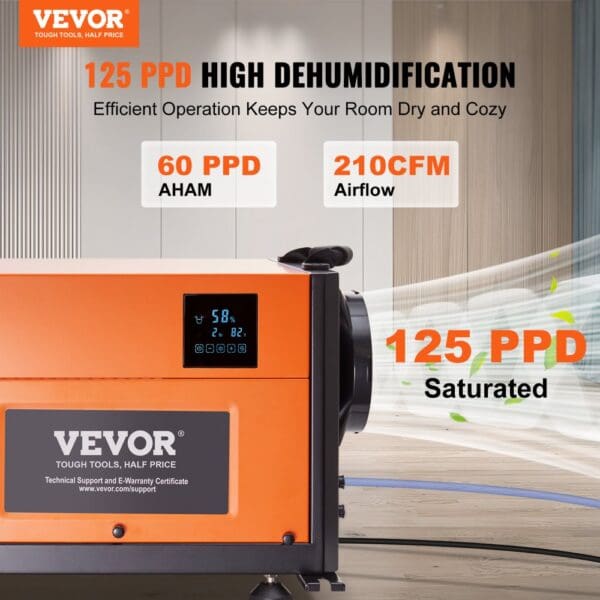 VEVOR 125 Pints Commercial Dehumidifier - Image 2