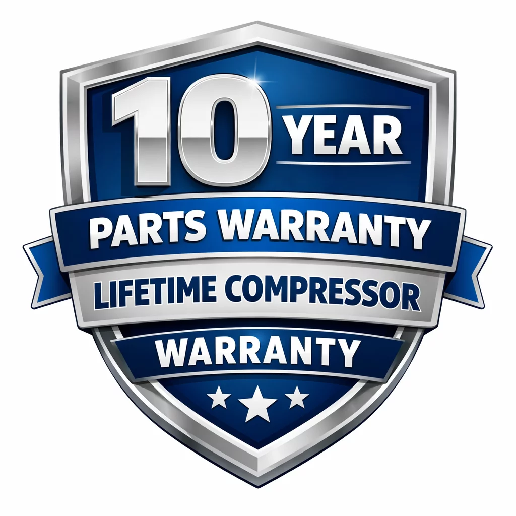 10-year parts - lifetime compressor warranty